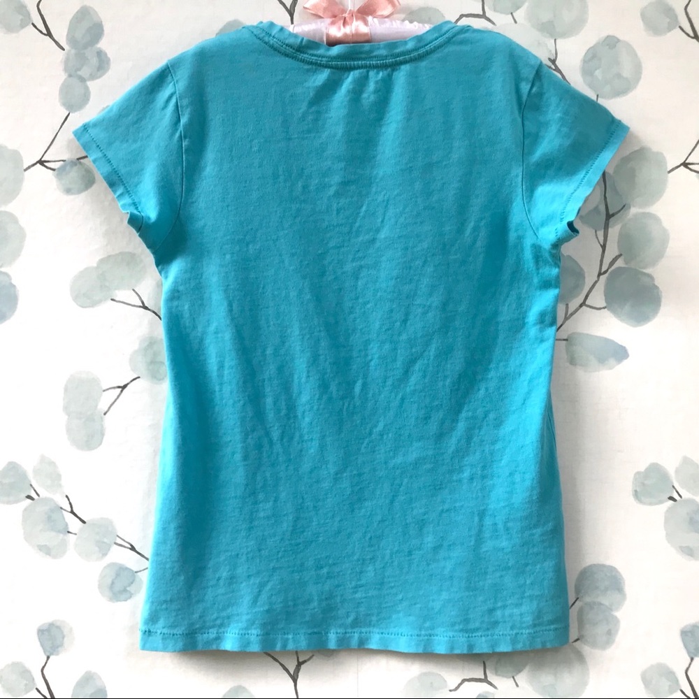 3 for $15 GAP Kids Bright Blue Monkey Print Top Graphic Tee Short Sleeve Shirt - Picture 5 of 6